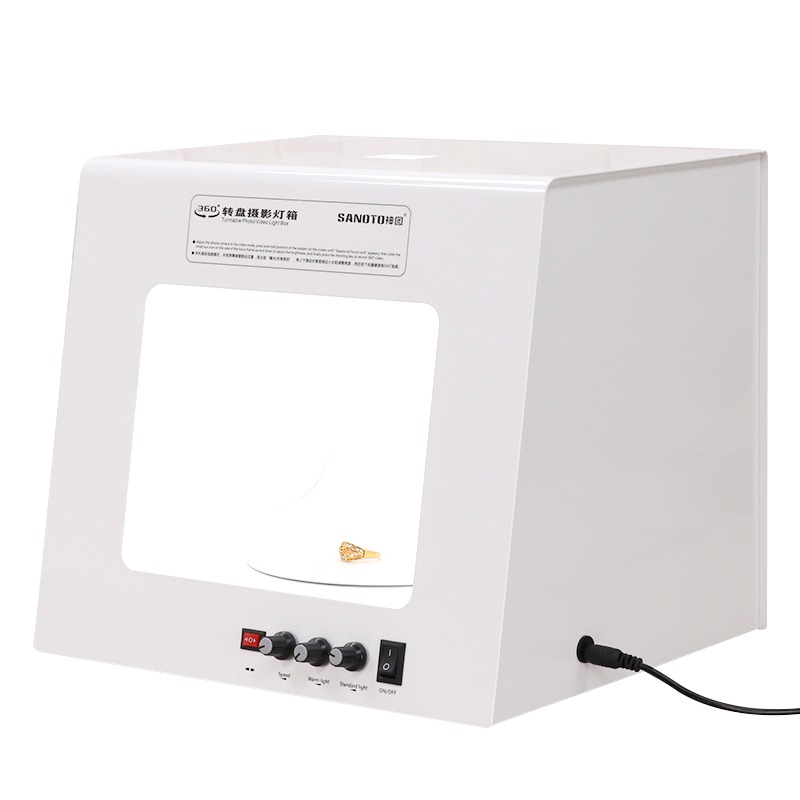 Photography Still Life Lighting - Jewelry photography box studio electric turntable