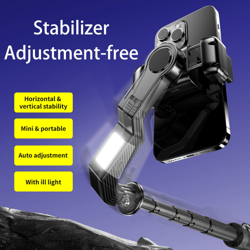 Photography Video Lighting Kit With Adjustable Tripod Stand - Phone Selfie Stick with LED Fill