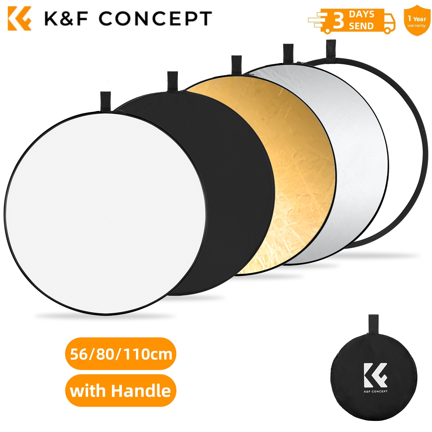Photography Lighting Tent - K&F CONCEPT 56/80/110cm 5-in-1 Photography Light