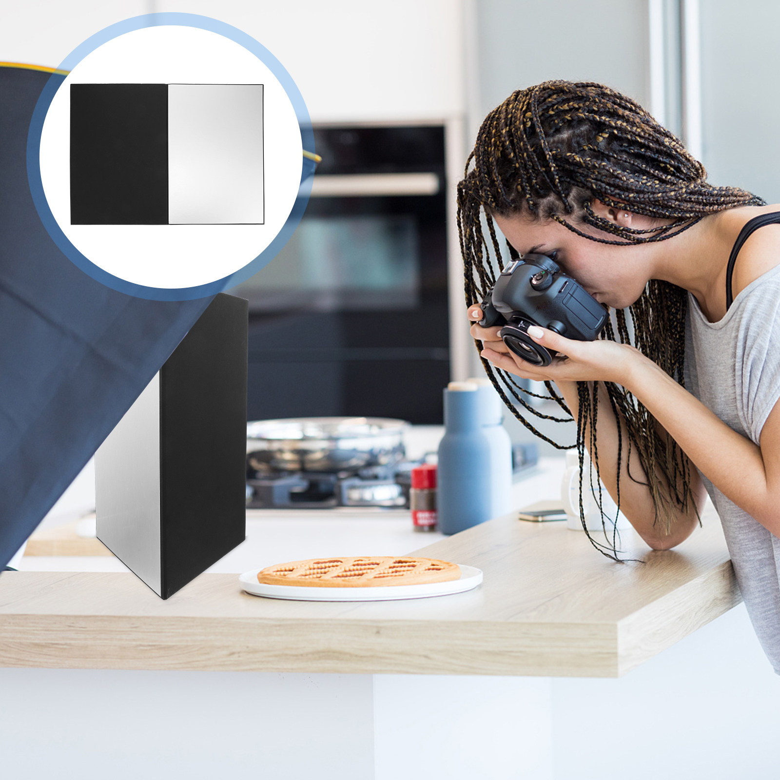 Photography Still Life Lighting - A3 Foldable Photography Reflector Board Double