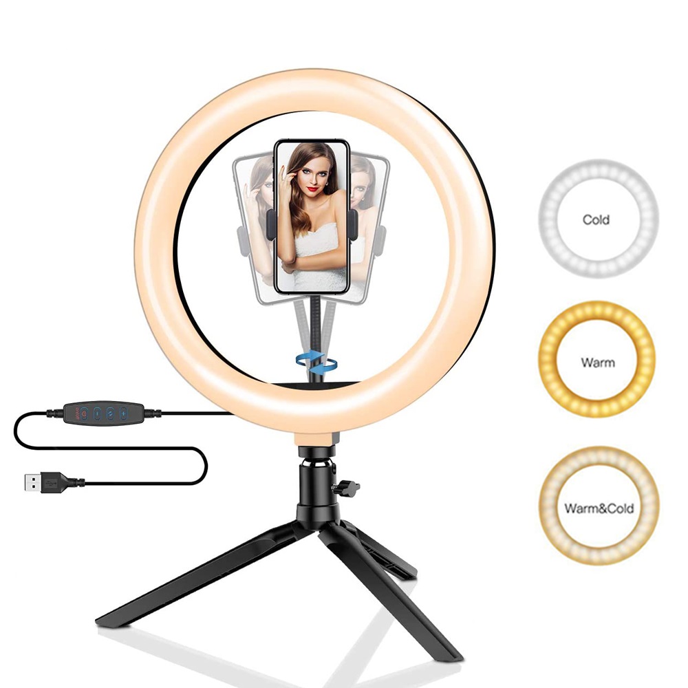 Photography Lighting Tent - 26cm 10 inch Led Ring Selfie