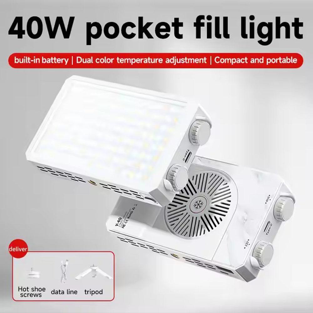 Photography Lighting Lamp - Customizable 40W LED Camera Light 2500K-9000K