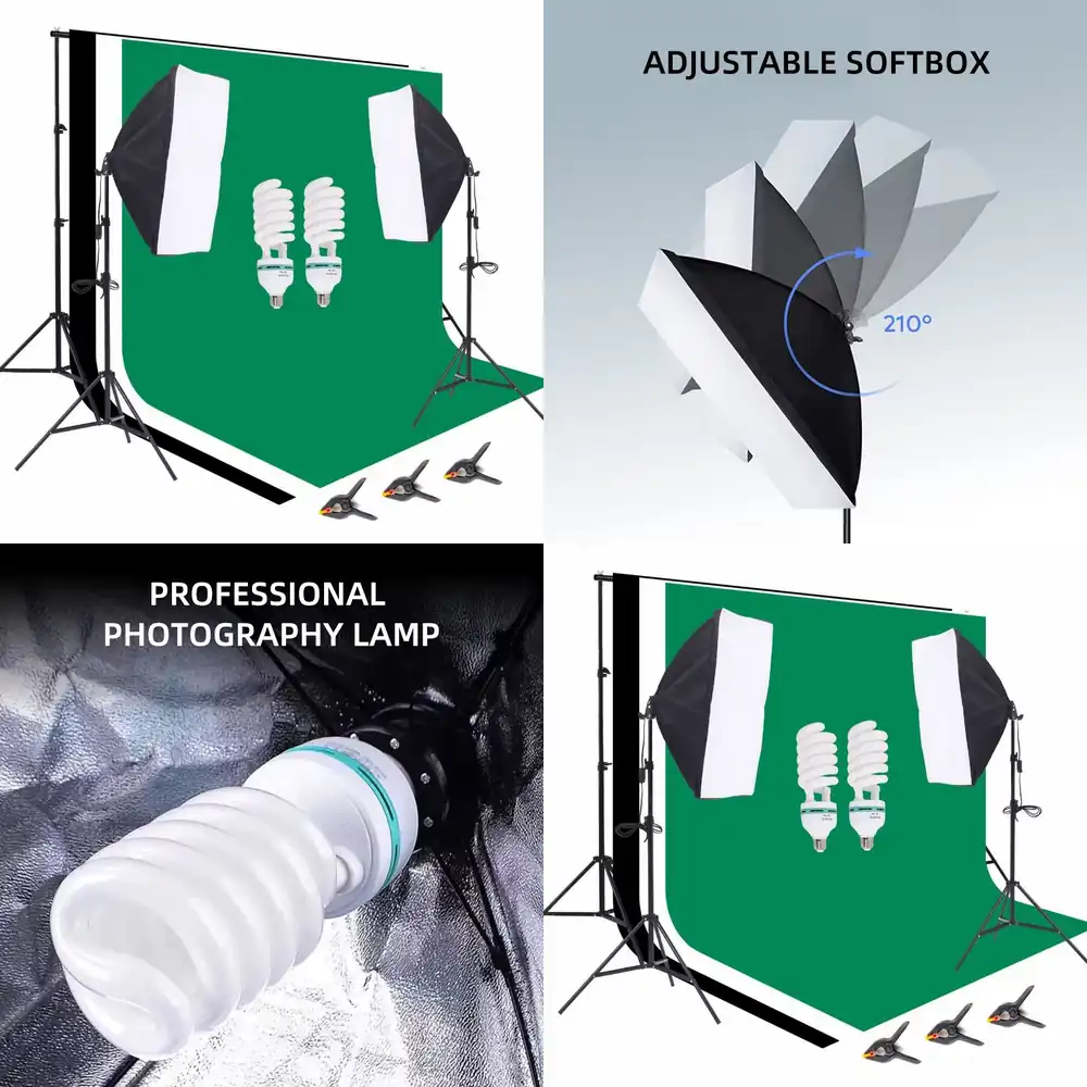 Photography Lighting And Backdrop Kits - 1 Photo Studio Equipment 2.6*3m Background