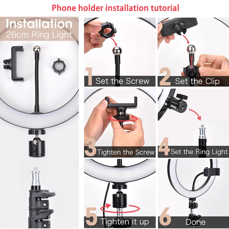 16/26/33cm Selfie Ring Light P - огляд і ціна Photography Lighting Tent