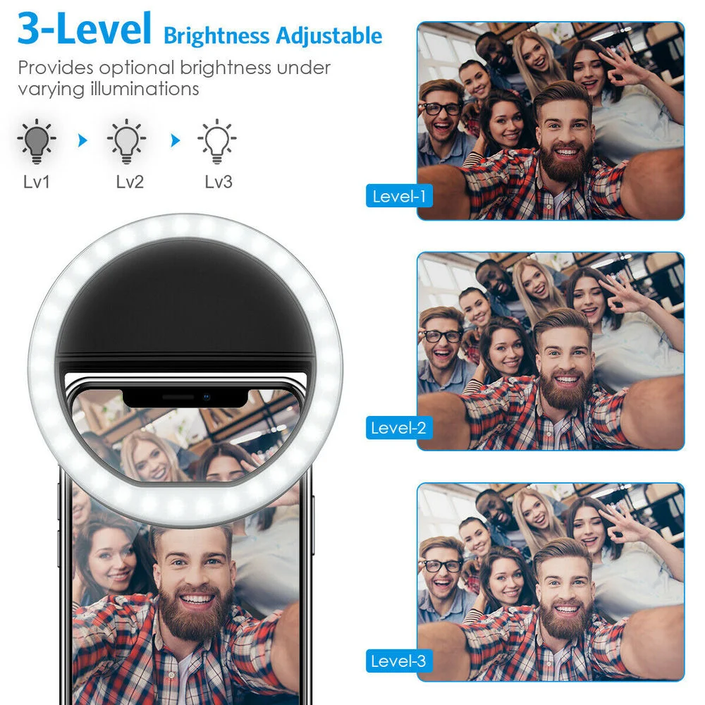 Rechargeable Clip On Selfie Ri - огляд і ціна Photography Lighting Product