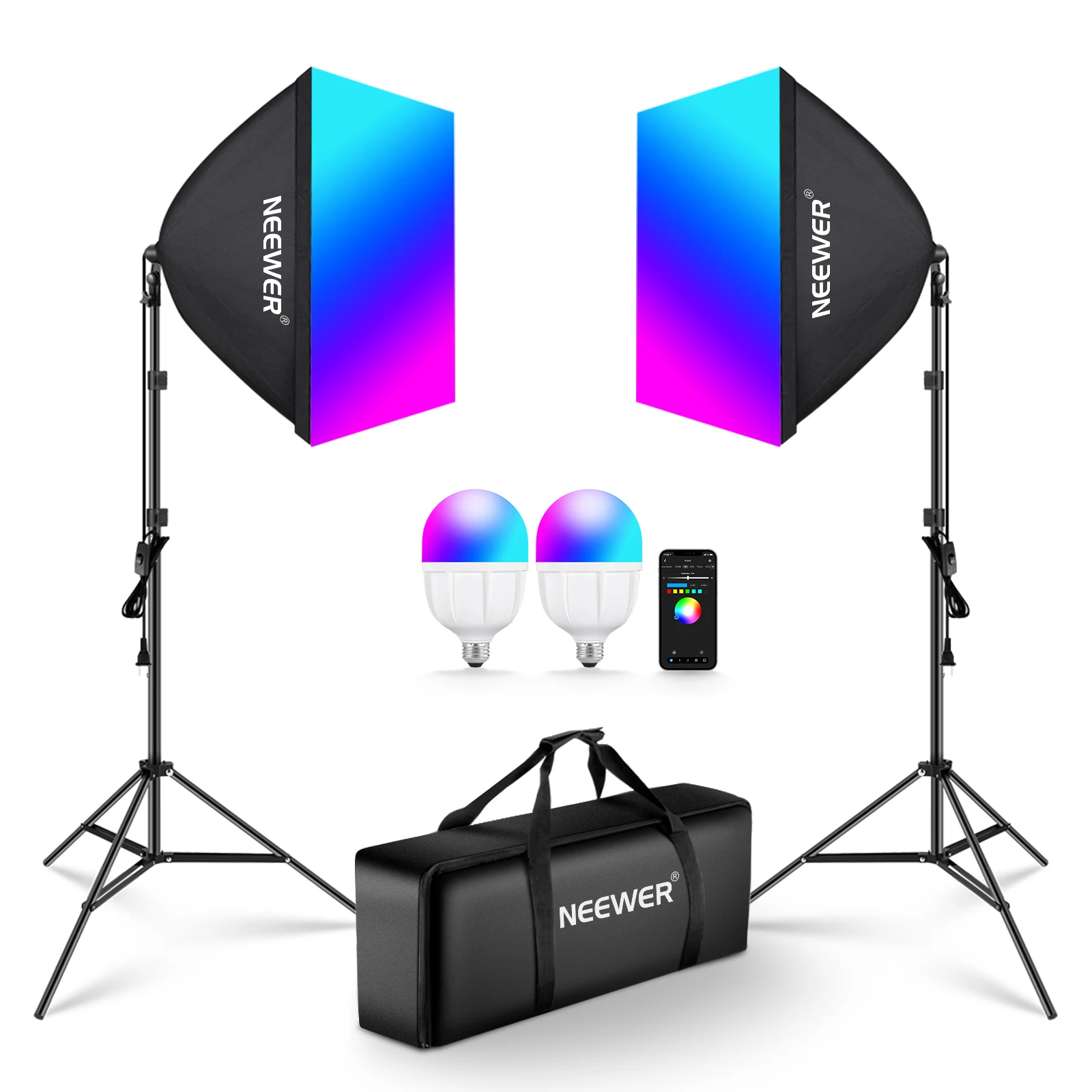 NEEWER RGB Softbox Lighting Ki - огляд і ціна Photography Lighting App