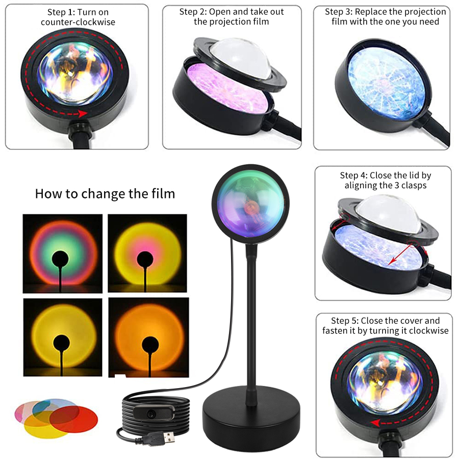 Tuya Smart Sunset Lamp USB Pro - огляд і ціна Photography Lighting Mood