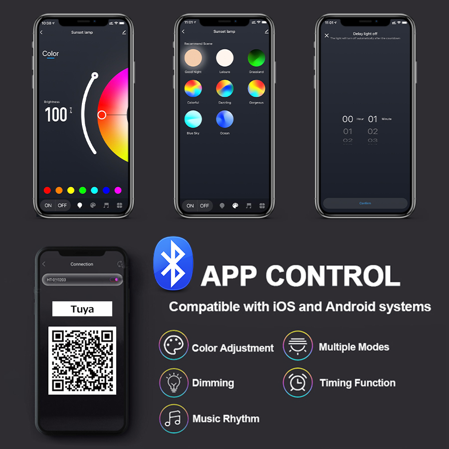 Smart Sunset Lamp Tuya LED Nig - огляд і ціна Photography Lighting App