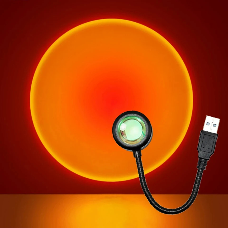 LED Sunset Lamp Nightlights US - огляд і ціна Photography Lighting Mood
