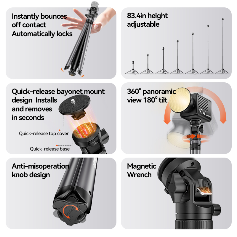 COMAN MT68 One Click Pop up Qu - огляд і ціна Photography Video Lighting Kit With Adjustable Tripod Stand
