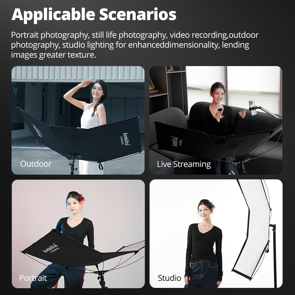 AMBITFUL 3in1 U-Type Light Dif - огляд і ціна Photography Types Of Lighting
