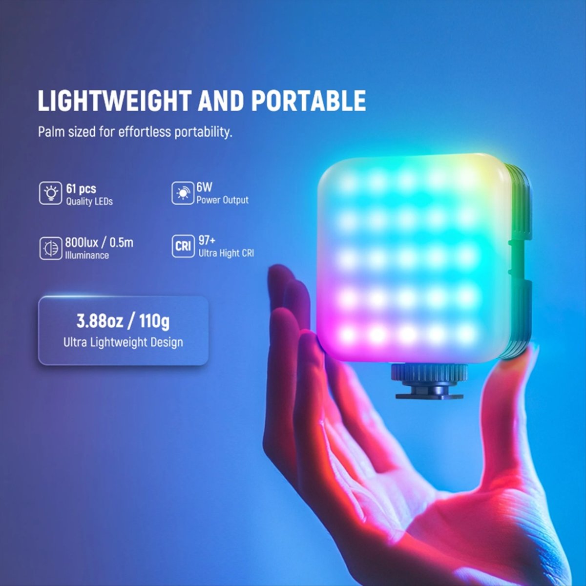 Top Magnetic RGB Video Light w - огляд і ціна Photography Lighting App