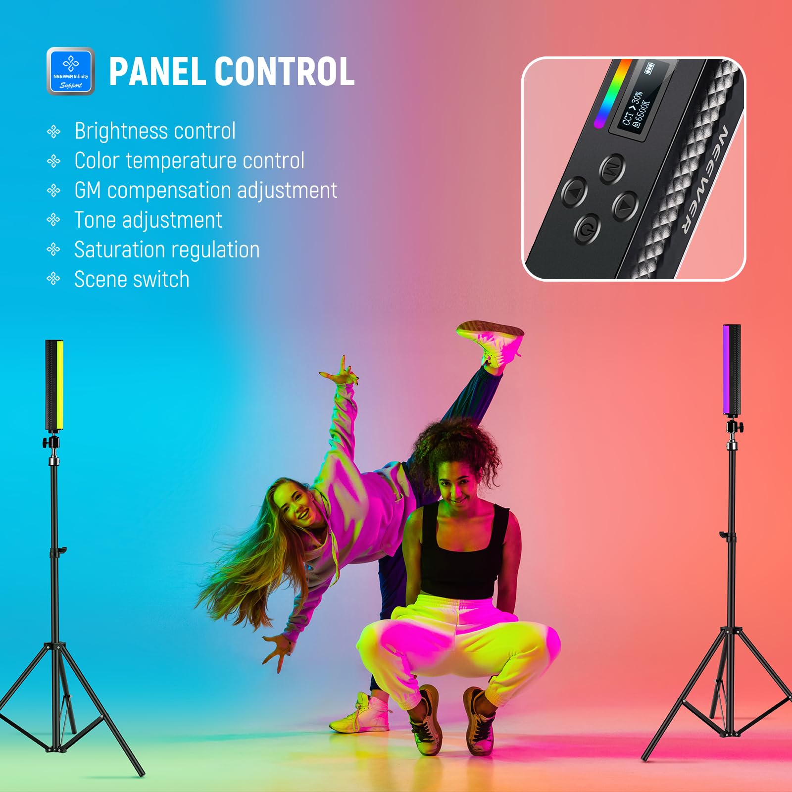 NEEWER RGB Light Wand with APP - огляд і ціна Photography Lighting App