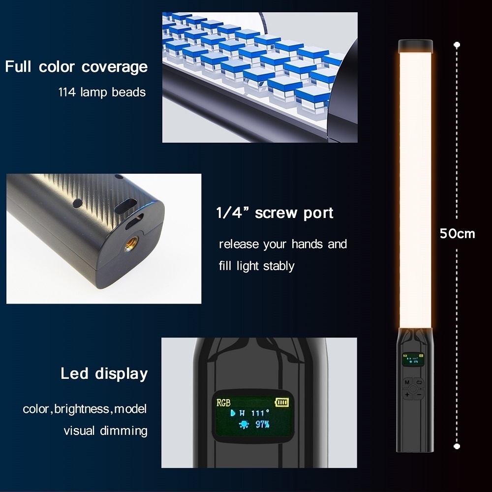 50CM RGB Stick Light Wand Ligh - огляд і ціна Photography Types Of Lighting