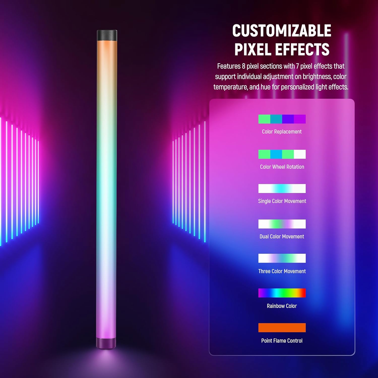NEEWER TL60 RGB Tube Light, Fu - огляд і ціна Photography Lighting App