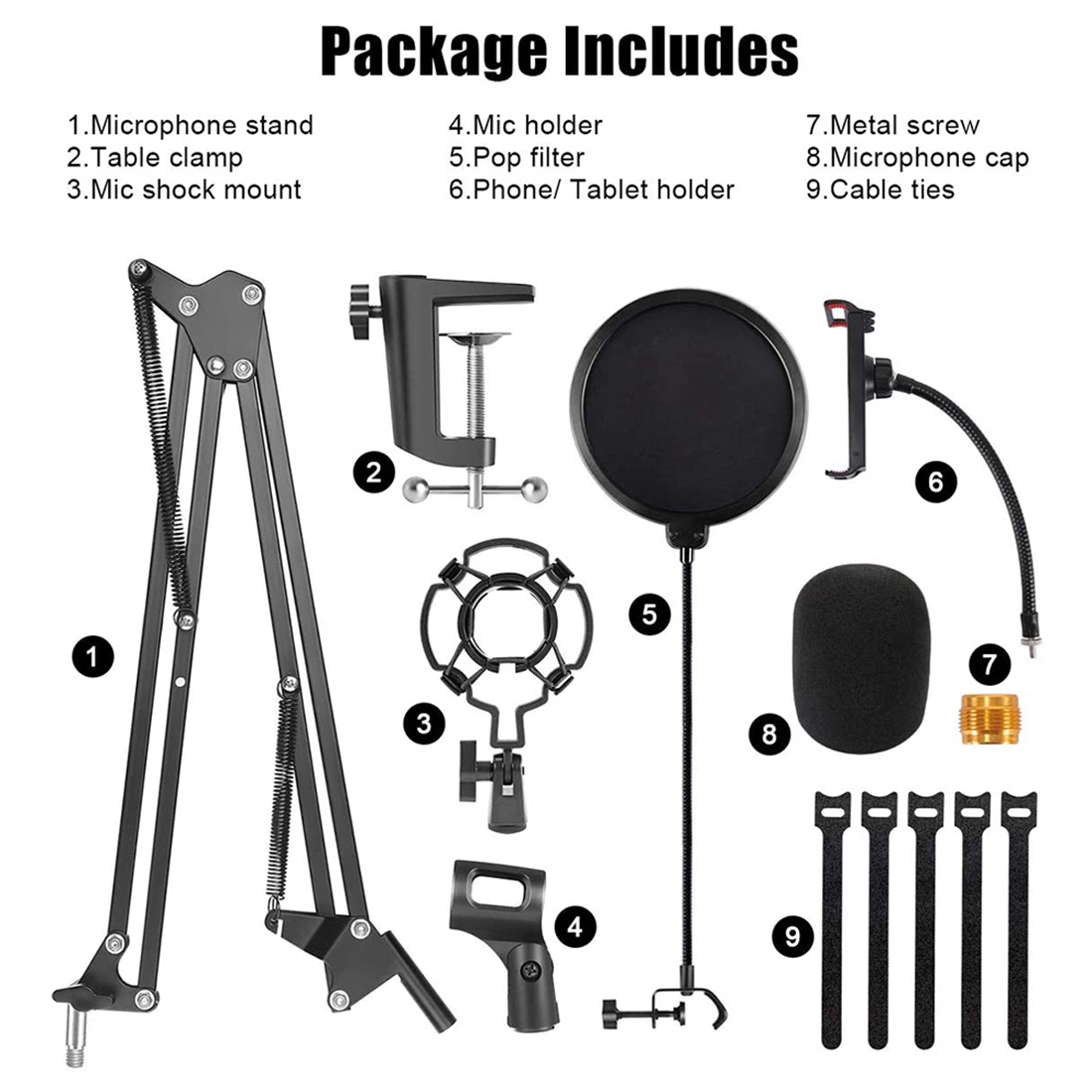 NALFI-Microphone Stand,Adjusta - огляд і ціна Boom Arm Stand