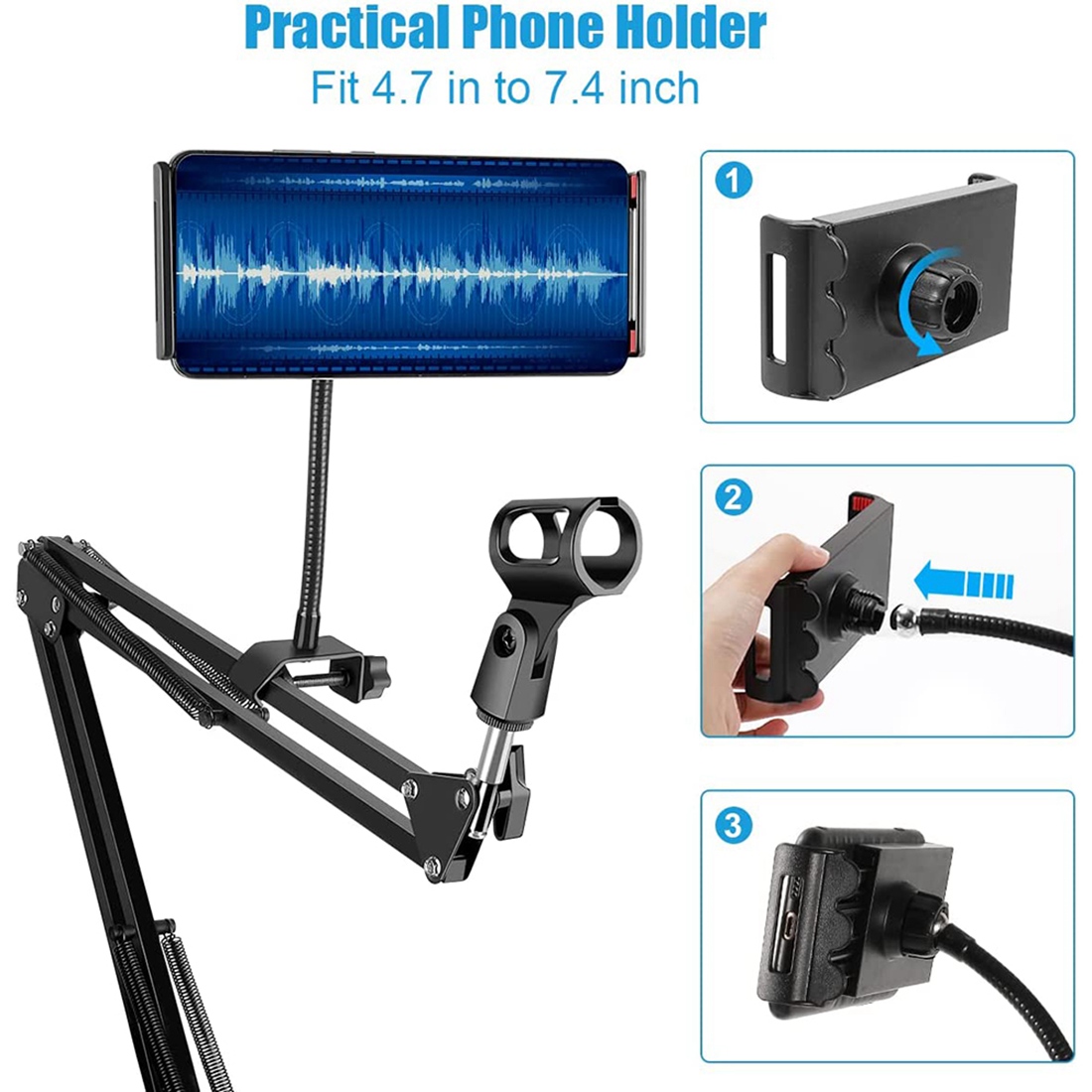 NALFI-Microphone Stand,Adjusta - огляд і ціна Boom Arm Stand