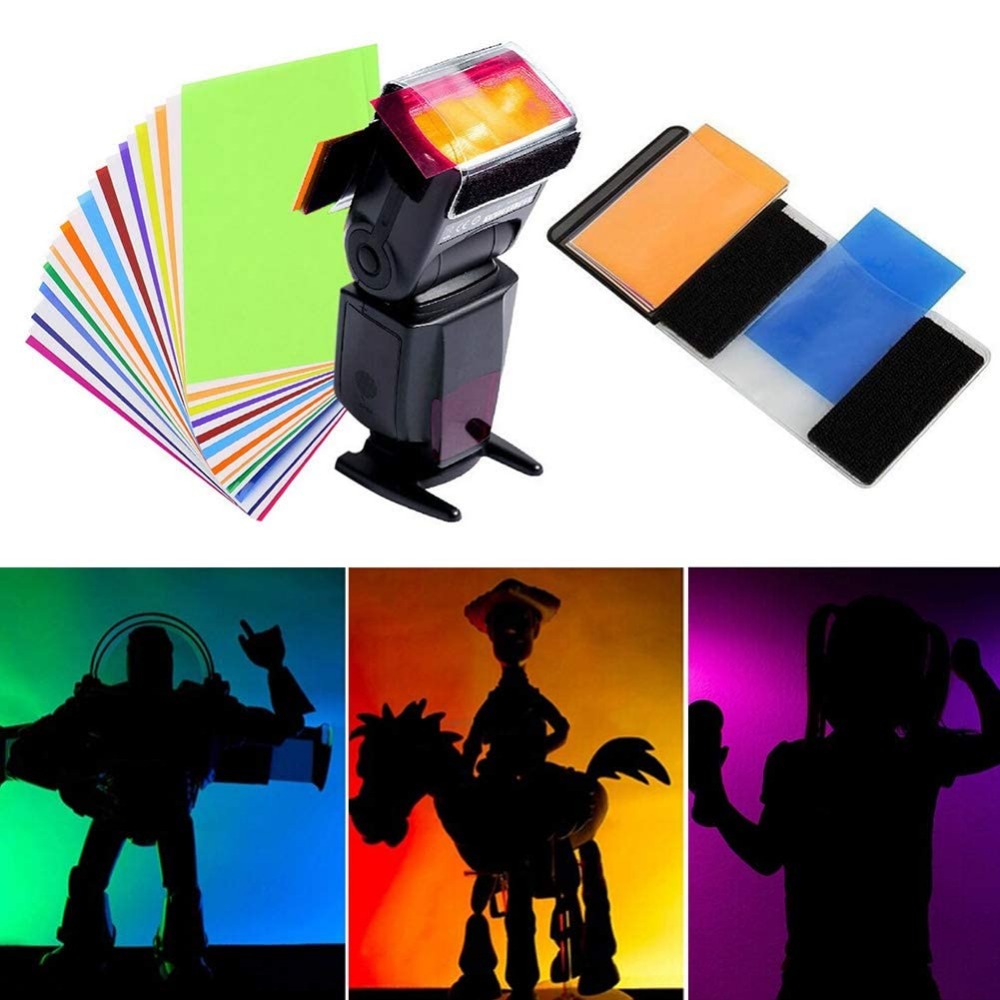 12 Colors Camera Flash Gels Li - огляд і ціна Photography Lighting Product