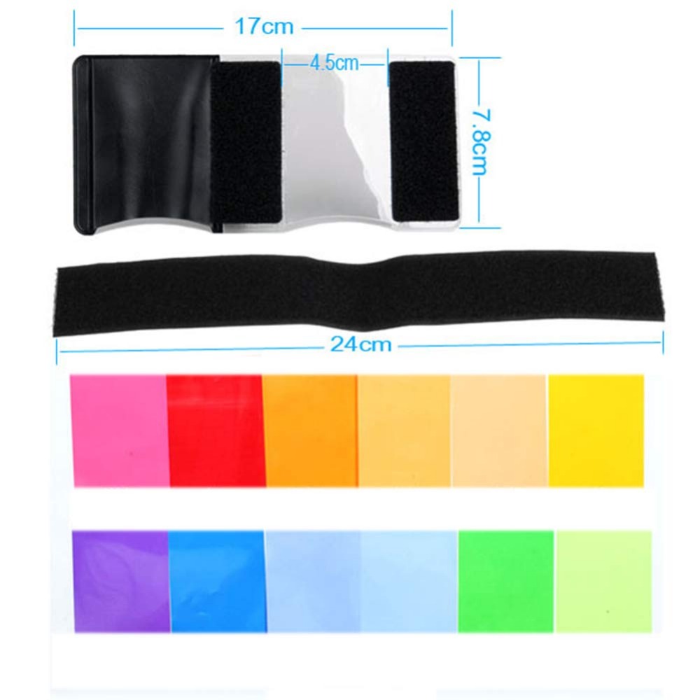 12 Colors Camera Flash Gels Li - огляд і ціна Photography Lighting Product