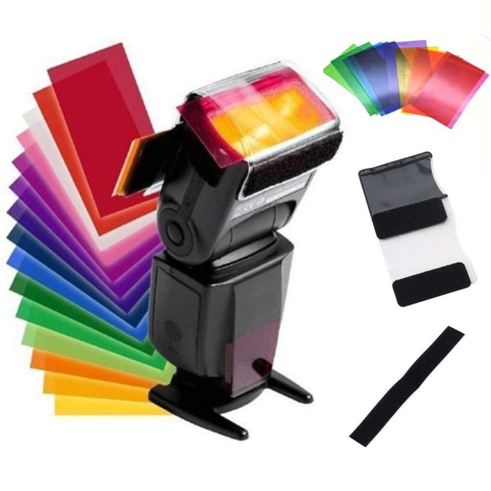 12 Colors Camera Flash Gels Li - огляд і ціна Photography Lighting Product
