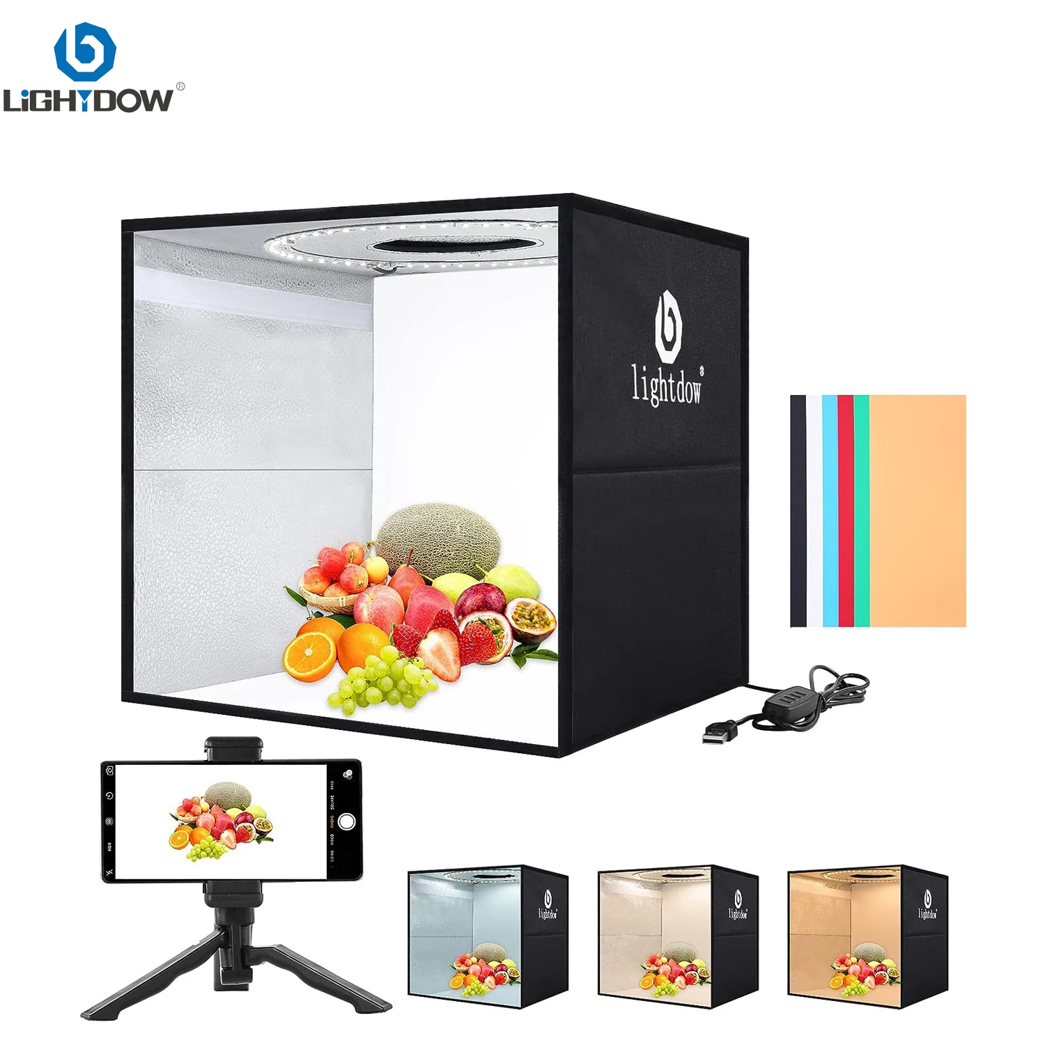 Lightdow Dimmable Photo Box LE - огляд і ціна Photography Lighting And Backdrop Kits