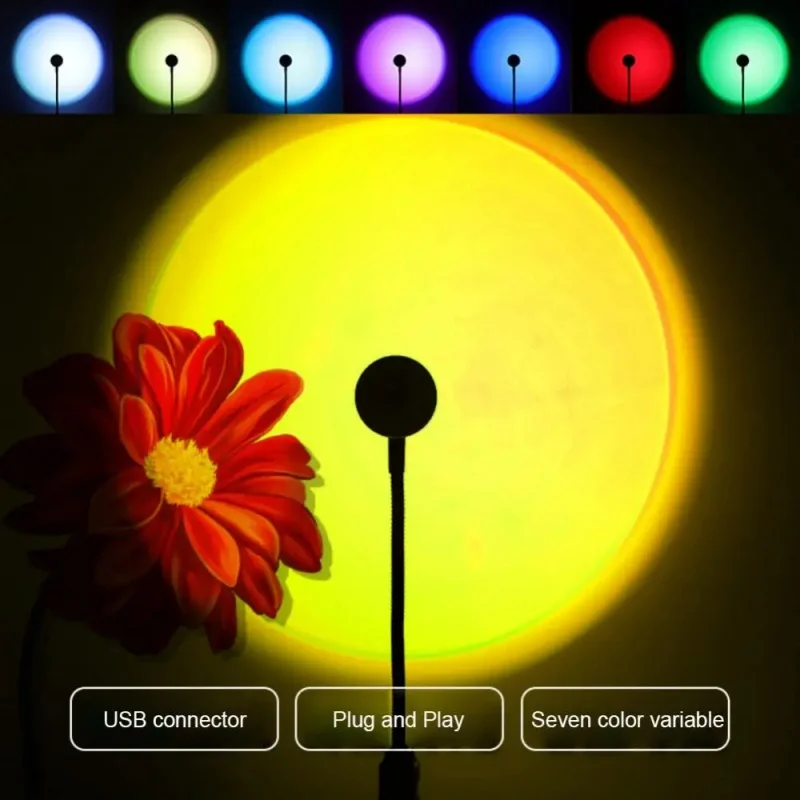 Mini USB ED Sunset Lamp Nightl - огляд і ціна Photography Lighting Mood