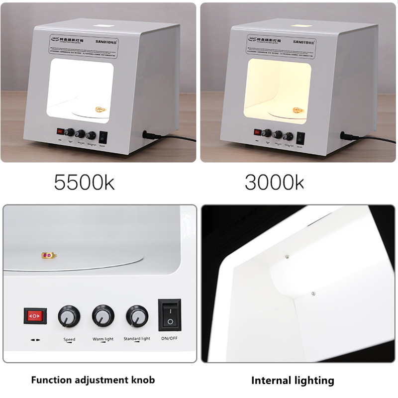SANOTO Mini Photo Studio Photo - огляд і ціна Jewelry Photography Lighting Kit