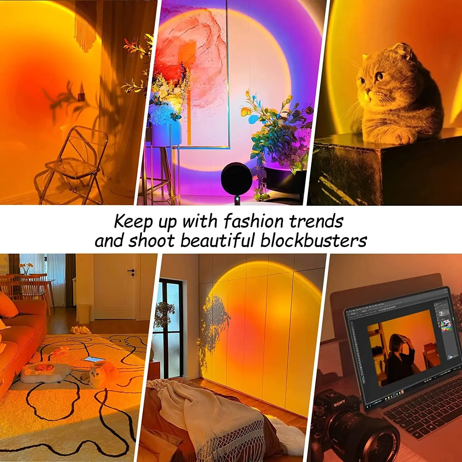 16 Color Sunset Lamp,RGB Mood  - огляд і ціна Photography Lighting Mood