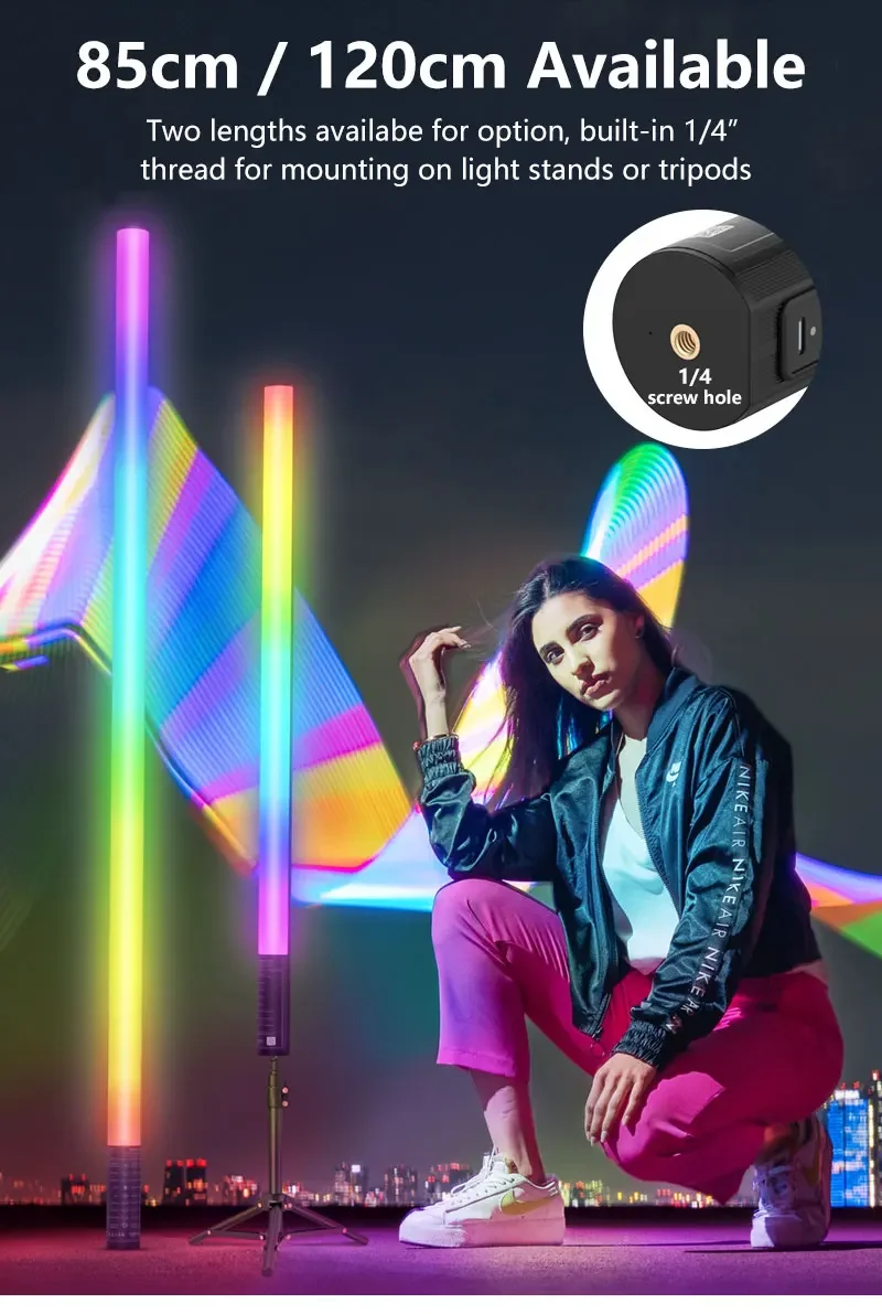 LUXCEO 120cm RGB LED Mood Ligh - огляд і ціна Photography Lighting Mood